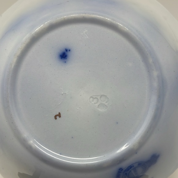 RIDGWAYS ENGLAND Antique Flow Blue Royal Semi Porcelain Gainsborough Small Bowl - Picture 2 of 4